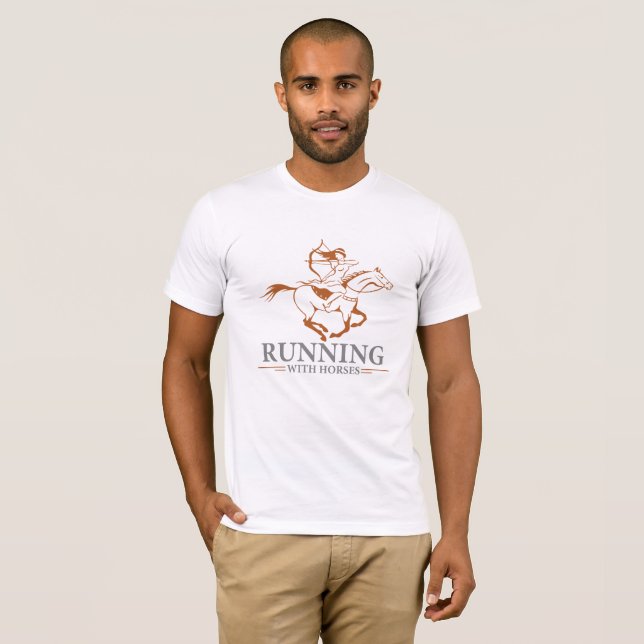 Camiseta correr con caballos (Anverso completo)