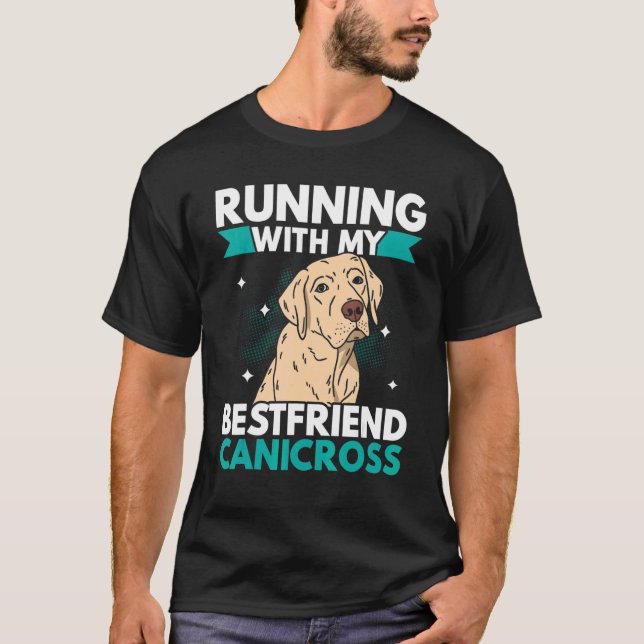 Camiseta Correr con mi mejor amigo Canicross Dog Runner (Anverso)