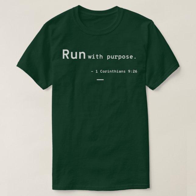 Camiseta Correr con propósito 1 corintios (Diseño del anverso)
