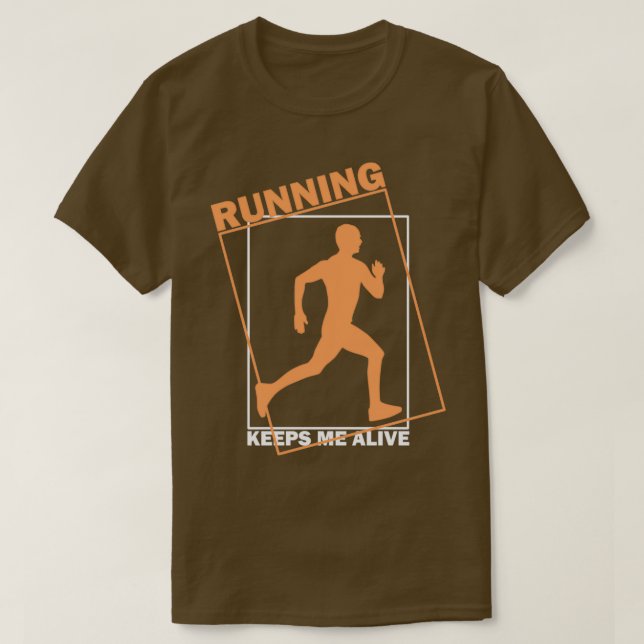 Camiseta Correr de corredor de fitness corriendo (Diseño del anverso)