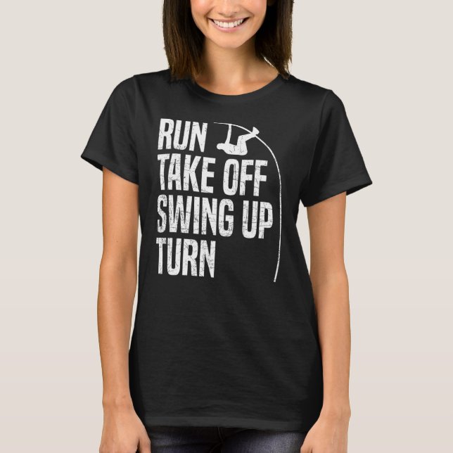 Camiseta Correr, despegar, girar, polvorear, acobardar (Anverso)