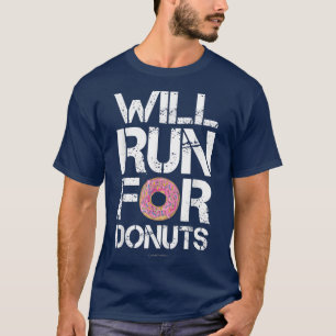 Camiseta Correr divertida es correr por donuts 