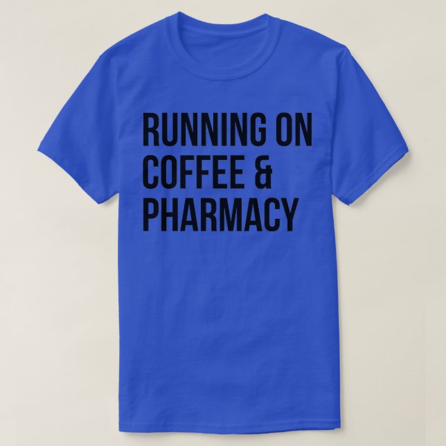 Camiseta Correr en café y farmacia (Diseño del anverso)