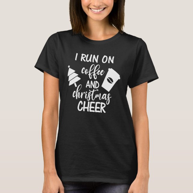 Camiseta Correr en café y Navidades vitorean a los Navidade (Anverso)