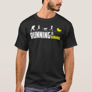 Camiseta Correr en maratón es gracioso con plátanos