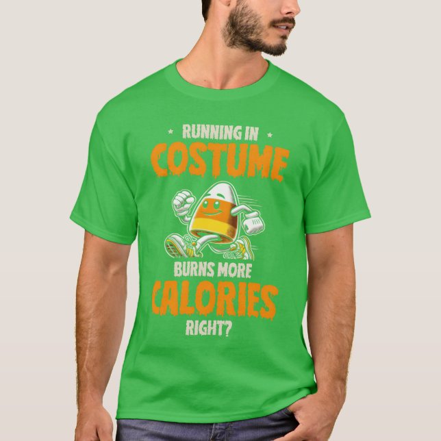 Camiseta Correr en traje quema más calorías g de Halloween (Anverso)