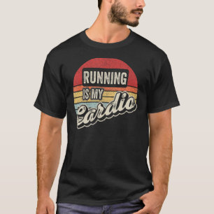Camiseta Correr es mi retro cardio vintage correr maratón