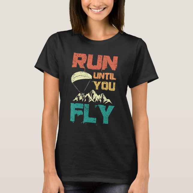 Camiseta Correr hasta volar Parapente (Anverso)