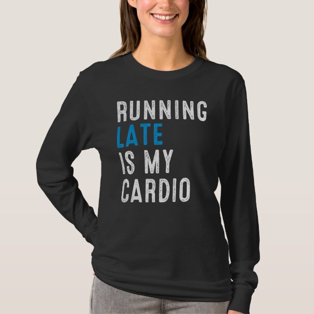 Camiseta Correr más tarde es mi Humor de entrenamiento card (Anverso)