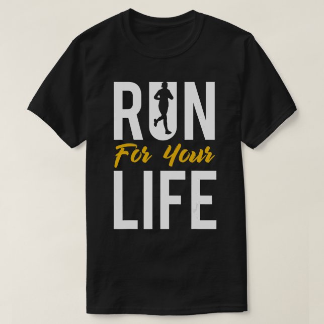 Camiseta Correr por su vida (Diseño del anverso)