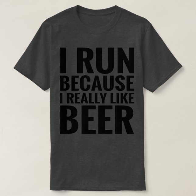 Camiseta Correr porque me gusta la cerveza (Diseño del anverso)