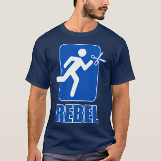 Camiseta Correr rebelde con tijeras