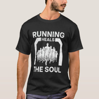 Camiseta CORRER SANA EL ALMA Corredores Divertido Maratón