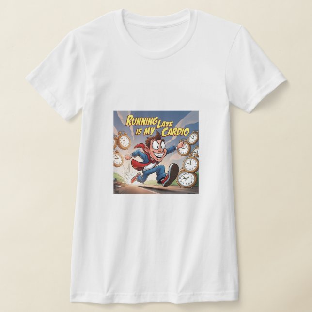 Camiseta Correr tarde es mi cardio (Distribución)