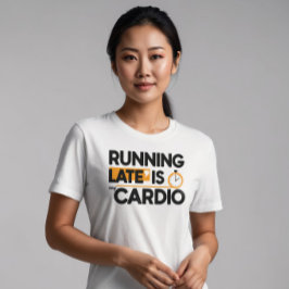 Camiseta Correr tarde es mi cardio