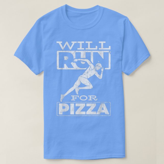 Camiseta Correrá Para Pizza Marathon Track Runner  (Diseño del anverso)