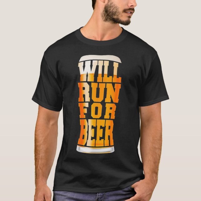 Camiseta Correrá Por Beer Funny Craft Beer Runner (Anverso)