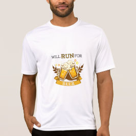 Camiseta Correrá por cerveza, corriendo diseño