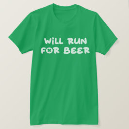 Camiseta Correrá por cerveza verde, día de San Patricio cor