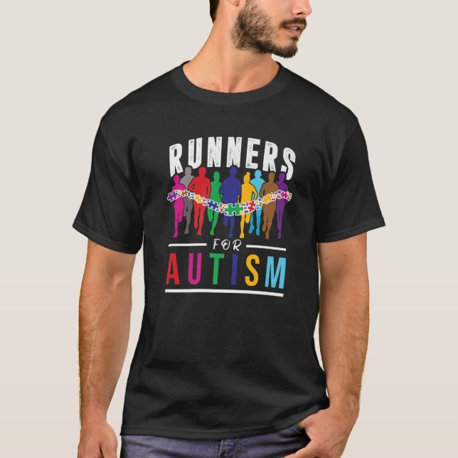 Camiseta Correras Para Autismo - Conciencia Sobre El Autism (Anverso)
