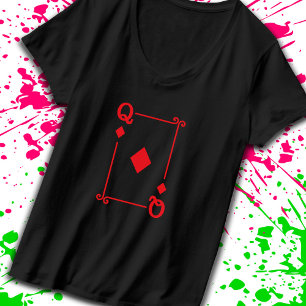 Camiseta Correspondencia de diamantes de la reina con tarje