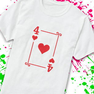 Camiseta Correspondiente a las tarjetas de juego de cuatro