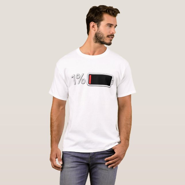 Camiseta  Corriendo al 1%... pero aún sigue. ⚡🧢👕  (Anverso completo)
