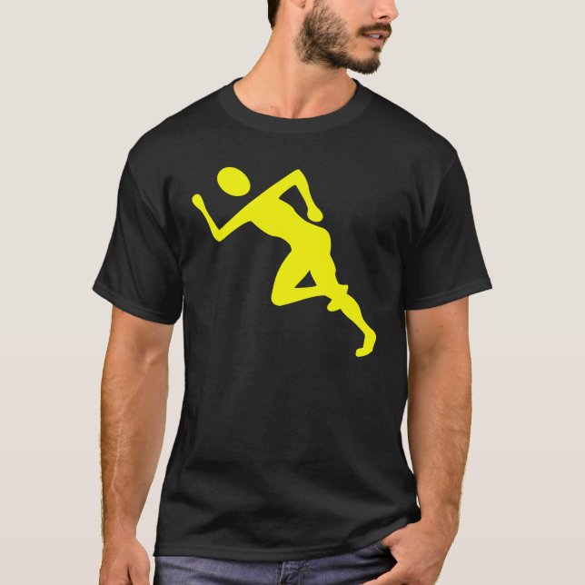 Camiseta Corriendo - Amarillo (Anverso)