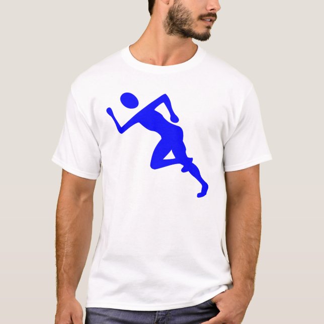 Camiseta Corriendo - Azul (Anverso)