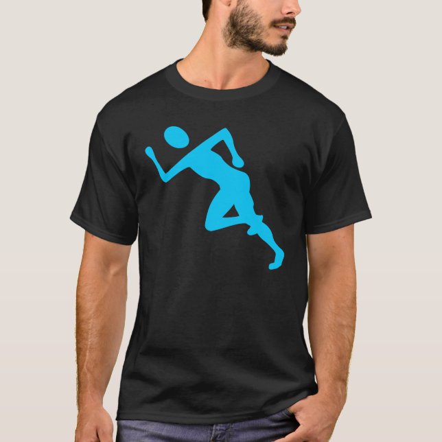 Camiseta Corriendo - Azul cielo (Anverso)