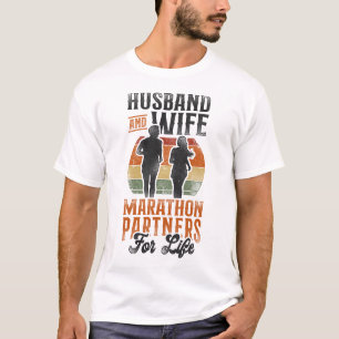 Camiseta Corriendo compañeros de maratón de esposos y espos
