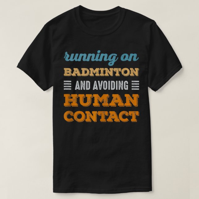 Camiseta Corriendo con Badminton Social Introvert Humor Vin (Diseño del anverso)