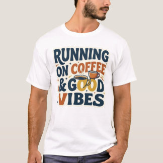 Camiseta Corriendo con Café y Buenos Sentimientos Amante Di