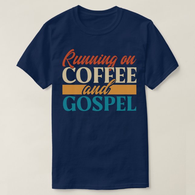 Camiseta Corriendo con Café y Evangelio (Diseño del anverso)