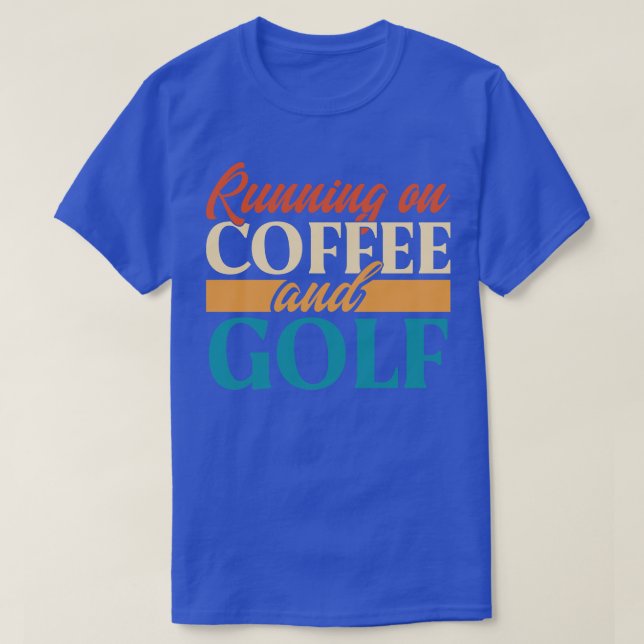 Camiseta Corriendo con café y golf (Diseño del anverso)