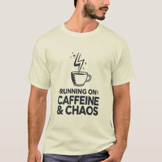 Camiseta Corriendo con Cafeína y Caos