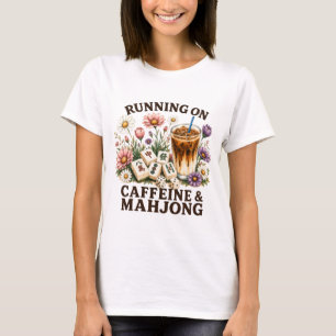 Camiseta Corriendo con cafeína y mahjong