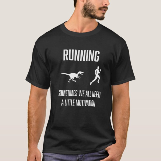 Camiseta Corriendo con la Maratón Rex Runner Motivation (Anverso)