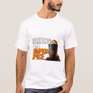 Camiseta 🎃 Corriendo con sabor a calabaza Otoño Halloween