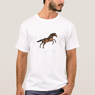 Camiseta Corriendo el salvaje Mustang Caballo de raza ecues