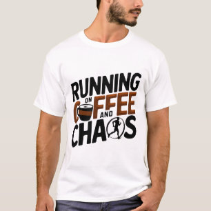 Camiseta Corriendo en café y caos
