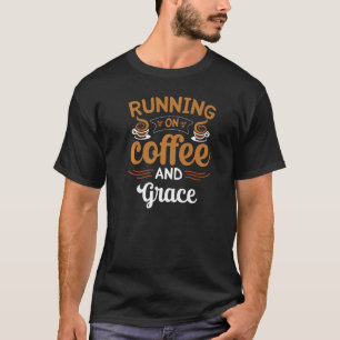 Camiseta Corriendo En Café Y La Cafeína Grace Lover Premium