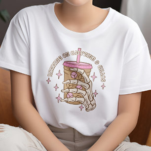 Camiseta Corriendo En Cafeína Y El Café Caos Lover