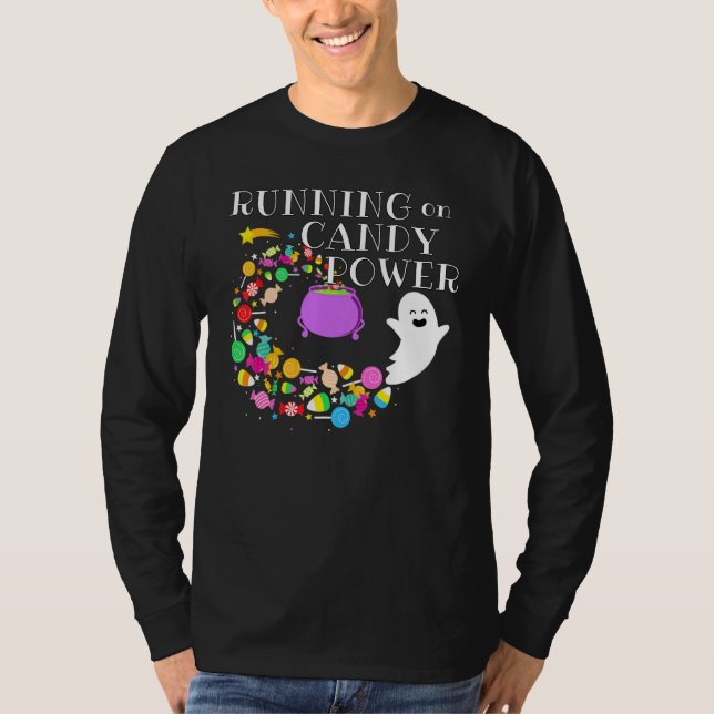 Camiseta Corriendo en Candy Power Feliz Fantasma Fantasma H (Anverso)