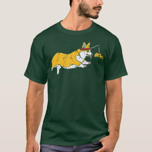 Camiseta Corriendo galés Corgi Pizza Funny Food Lover Perro