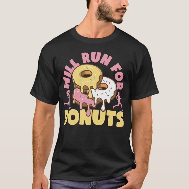 Camiseta Corriendo Jogging Correrá Por Donuts Donut (Anverso)