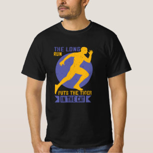 Camiseta Corriendo - Largo plazo pone tigre en el gato