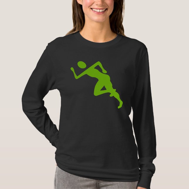 Camiseta Corriendo - Martian Green (Anverso)