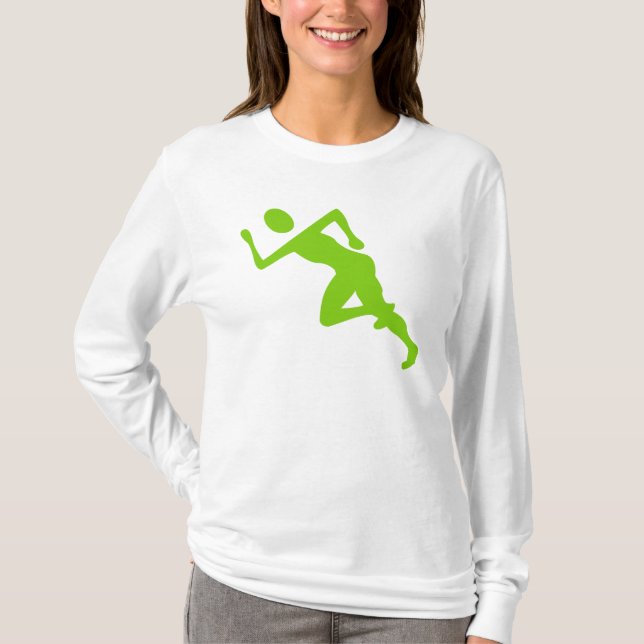 Camiseta Corriendo - Martian Green (Anverso)
