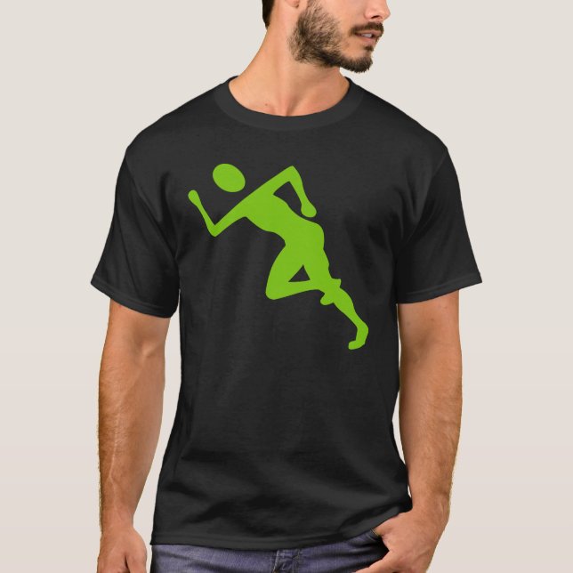 Camiseta Corriendo - Martian Green (Anverso)